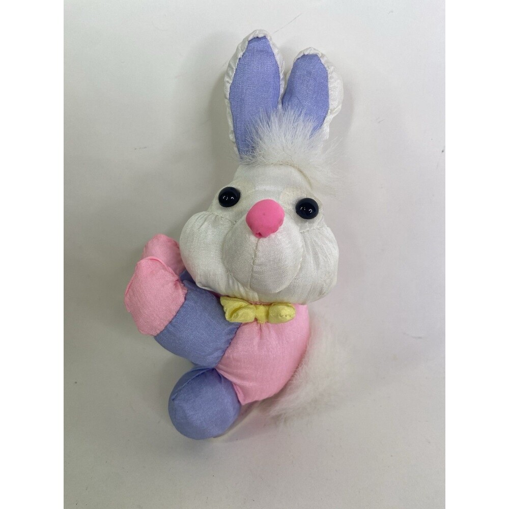 MTY international Nylon Bunny Rabbit Mini Plush Stuffed Animal Toy Multicolor